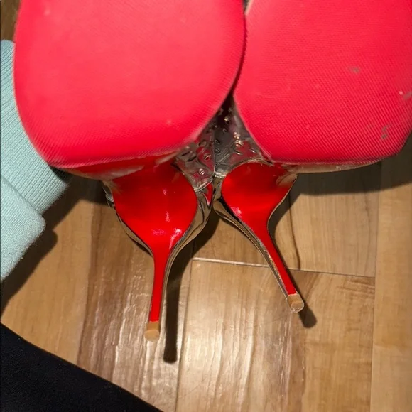 Christian Louboutin Degrastrass Silver Women's Shoes - Picture 9 of 10